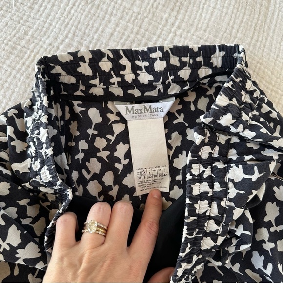 MaxMara 100% Silk Jogger Trousers Size US 8 - Picture 8 of 11